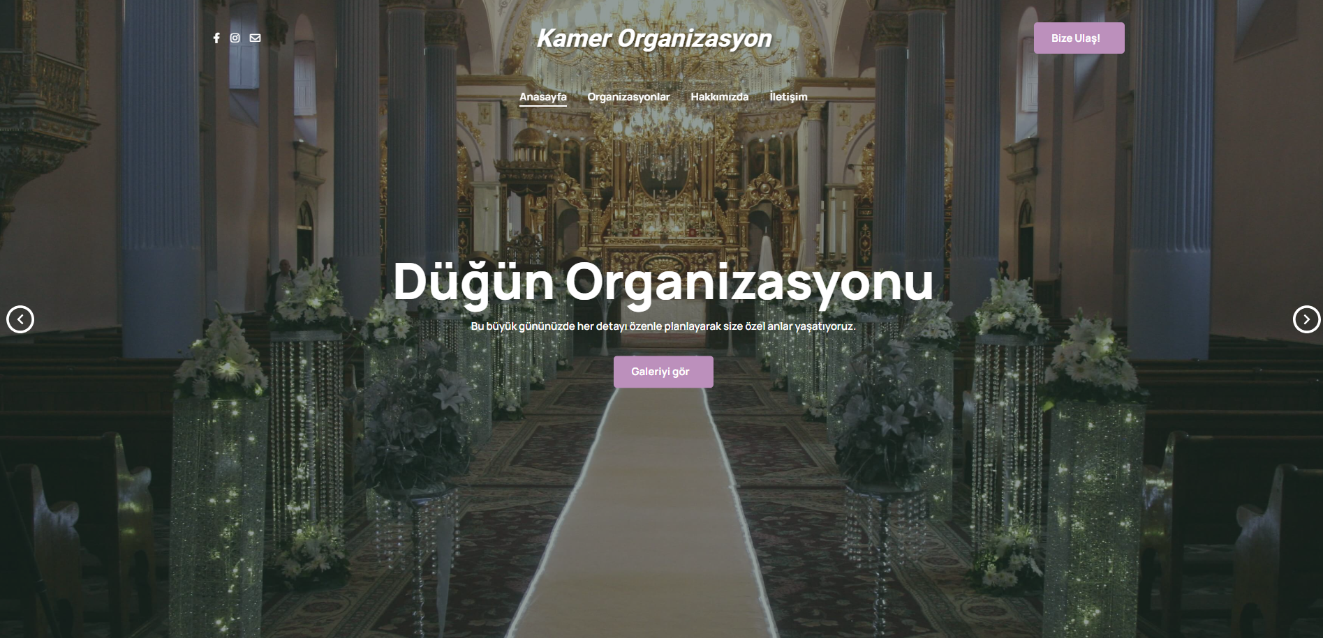 Screenshot of the project Kamer Organizasyon