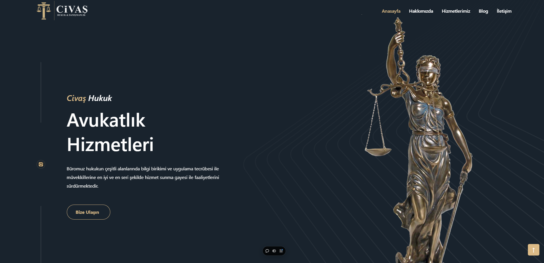 Screenshot of the project Civas Hukuk